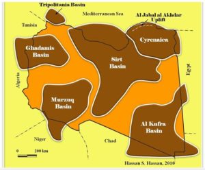Libyan Oil Basins Map